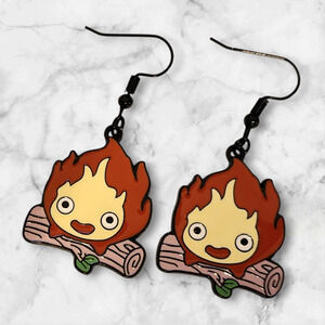 Calcifer Howl's Moving Castle Charm Earrings